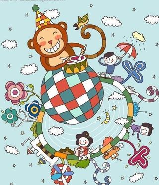 矢量儿童插画图片