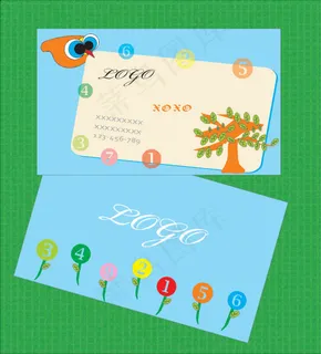 蓝色卡通名片 蓝色卡通名片