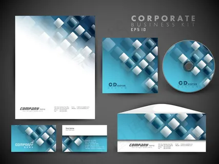 蓝色格子图案设计矢量素材