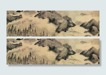 仿米山水图之一图片 仿米山水图之一图片