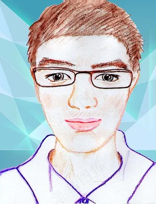手绘帅哥