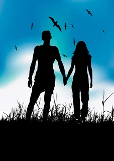 美丽的剪影矢量素材 美丽的剪影矢量素材