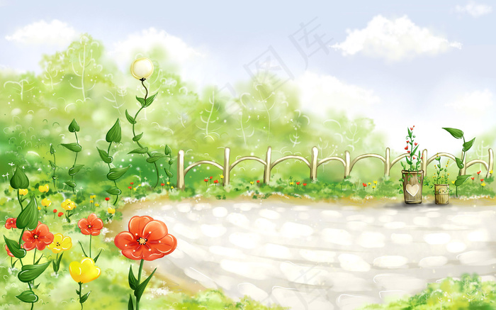春天插画图片