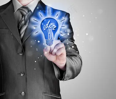 商务人与灯泡的创意 商务人与灯泡的创意