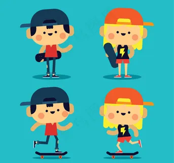 卡通儿童矢量素材