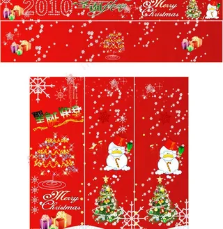 圣诞门头包柱图片