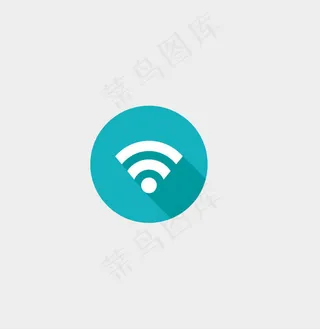 精致圆形WiFi图标矢量素材