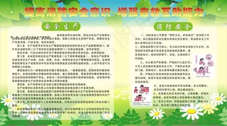 消防安全展板矢量素材