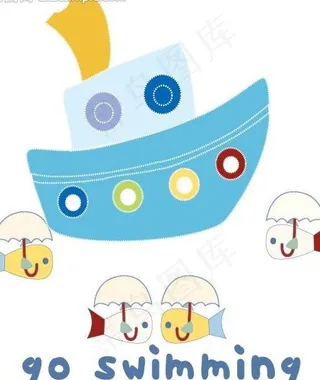 卡通鱼 矢量素材图片