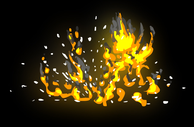矢量爆炸烟雾flash动画