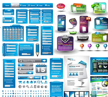 精致网页元素矢量素材图片