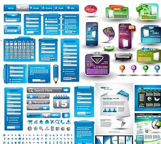精致网页元素矢量素材图片