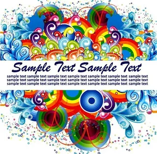 丰富多彩的时尚花纹元素矢量素材