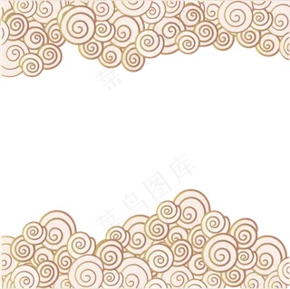 中式风格底纹祥云元素,免抠元素