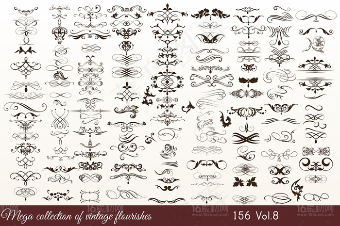 古典欧式花纹设计矢量素材