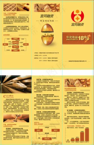 金融三折页
