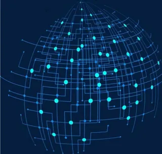 蓝色科技地球轮廓