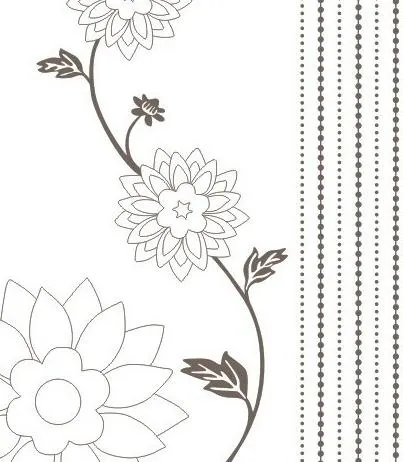 美约 荷花 线条花纹 艺术线条图片cdr矢量模版下载