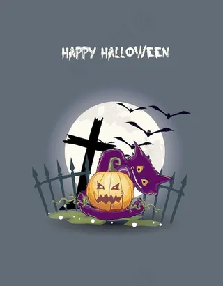 背景矢量万圣节南瓜