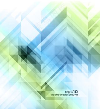 摘要蓝色和绿色的商业背景布置