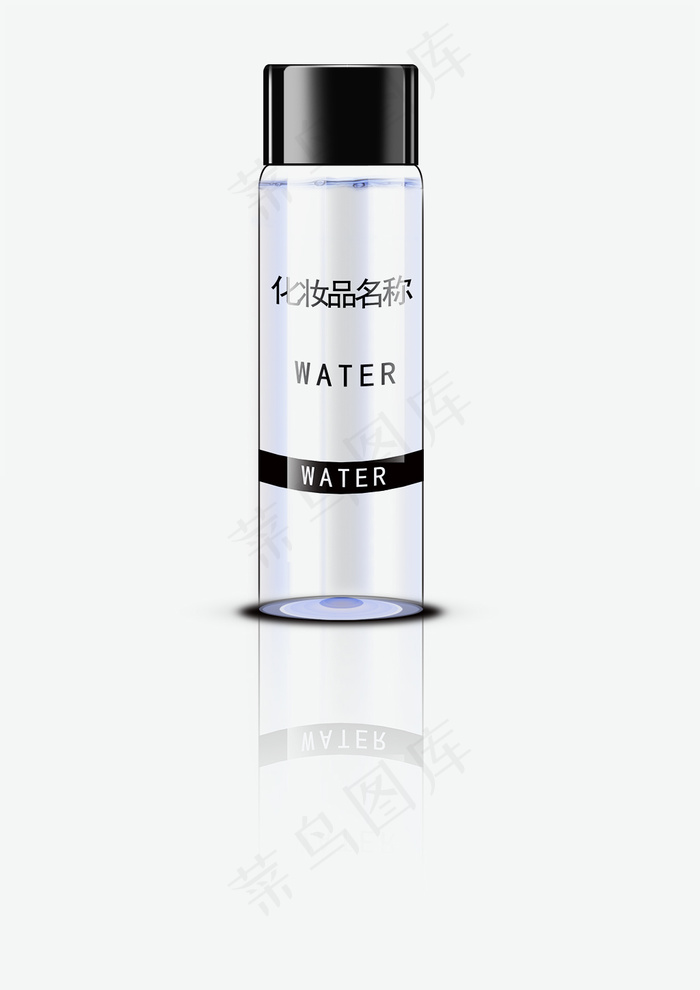 可编辑的化妆品瓶的平面设计