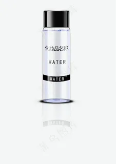 可编辑的化妆品瓶的平面设计