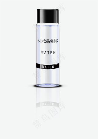 可编辑的化妆品瓶的平面设计