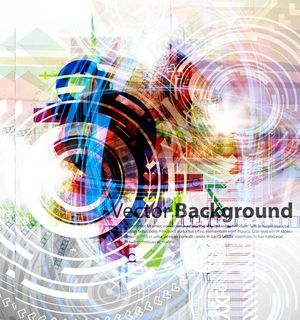 抽象幻彩个性立体背景矢量素材