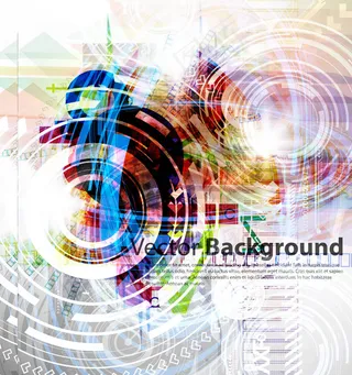 抽象幻彩个性立体背景矢量素材