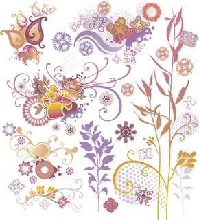 矢量文件花蝴蝶农作物素材