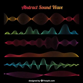 不同颜色的抽象的声波，伟大的选择