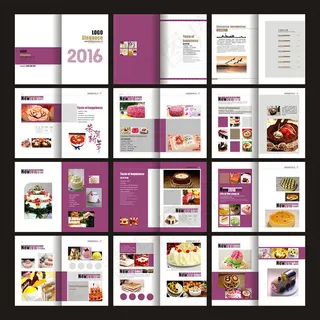 时尚蛋糕画册设计矢量素材 时尚蛋糕画册设计矢量素材