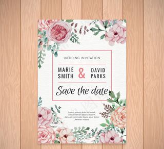 美丽的婚礼邀请卡