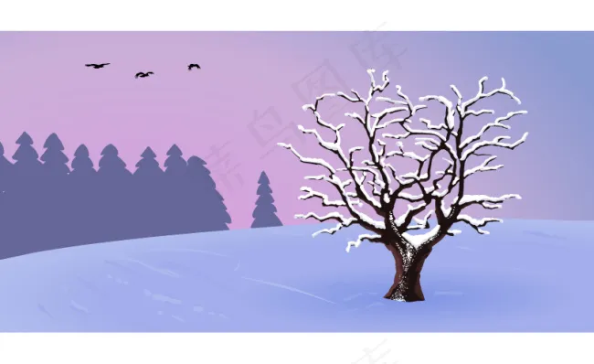 下雪雪天