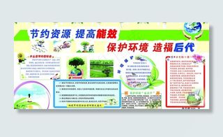 节约资源展板图片