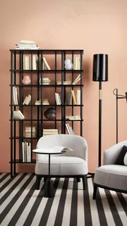 书架休闲沙发高清摄影图片