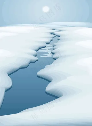 冰雪消融的初春