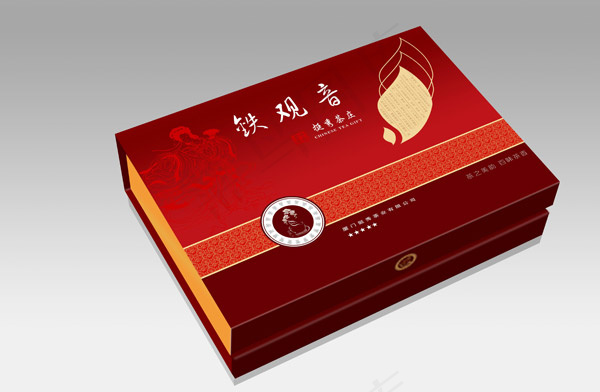 铁观音礼品盒psd模版下载