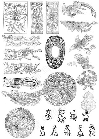 凤凰图案矢量案例3