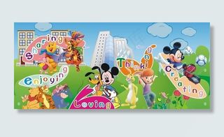 幼儿园卡通墙纸图片