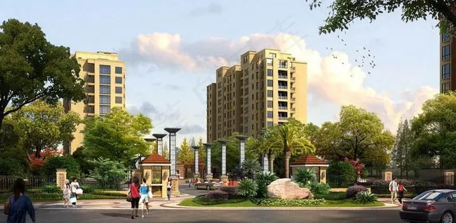 住宅小区效果图图片 住宅小区效果图图片
