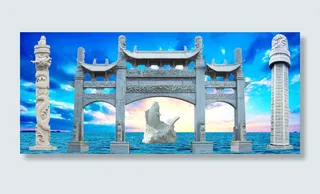 鲤鱼跃龙门图片