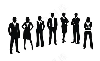 商务人士剪影