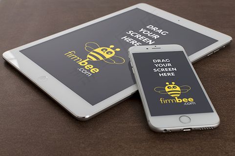 平板电脑加手机平视效果素材