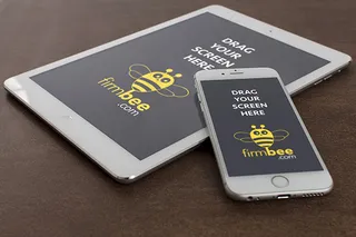 平板电脑加手机平视效果素材