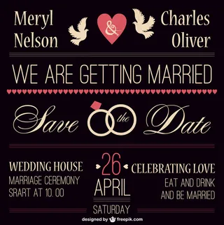 深色的婚礼邀请