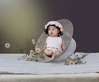 高清影楼宝宝成长3D抠图模板