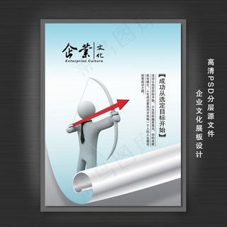 企业文化展板PSD模板下载