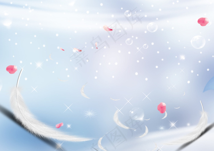 清新羽毛(3508X2480(DPI:300))psd模版下载
