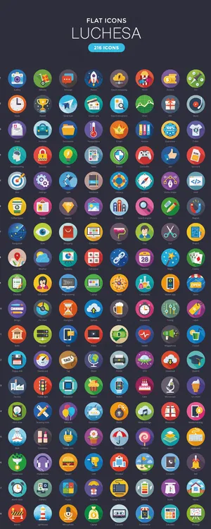 2017欧美时尚扁平化生活元素图标...